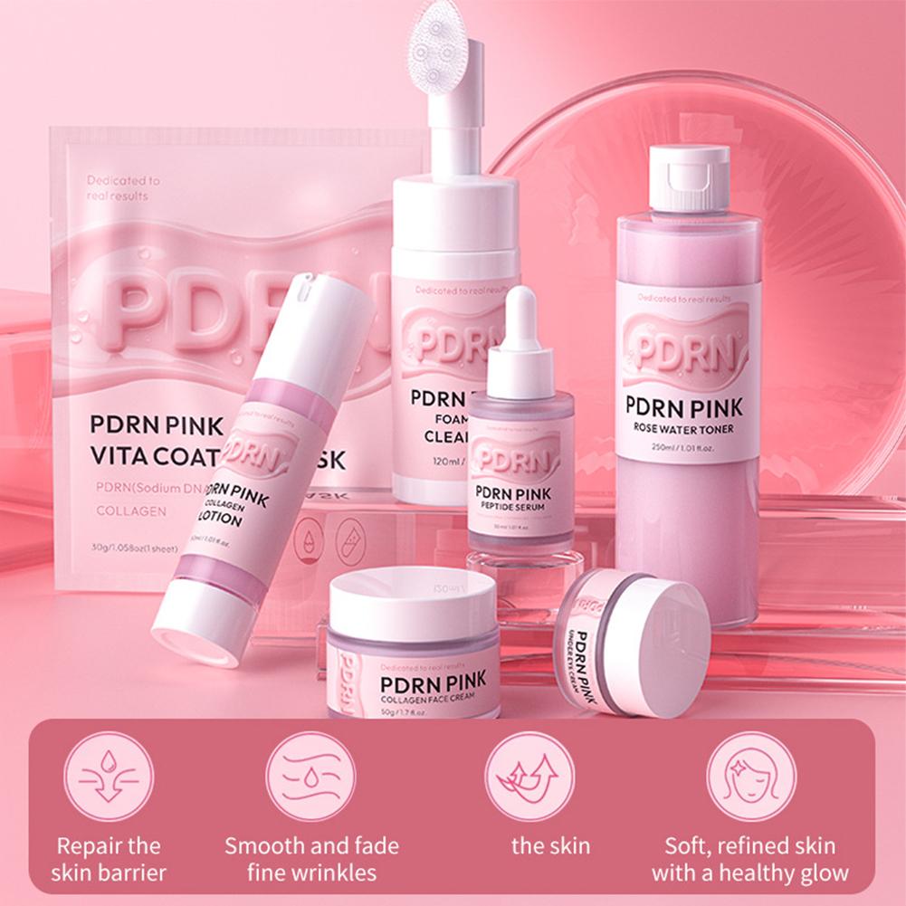 Skincare Glowing - 핑크 PDRN 연어 DNA 콜라겐 스킨케어