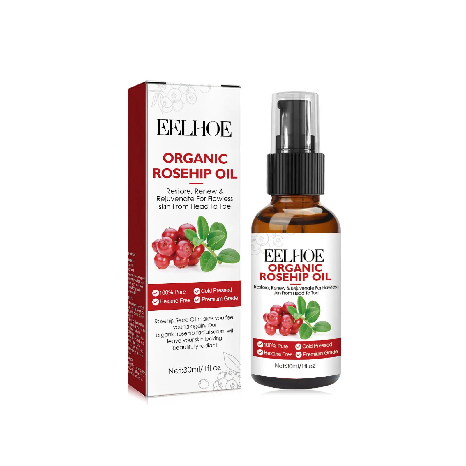Face Oil Rosehip - 30ml 로즈힙 오일 페이셜 세럼 모이스춰
