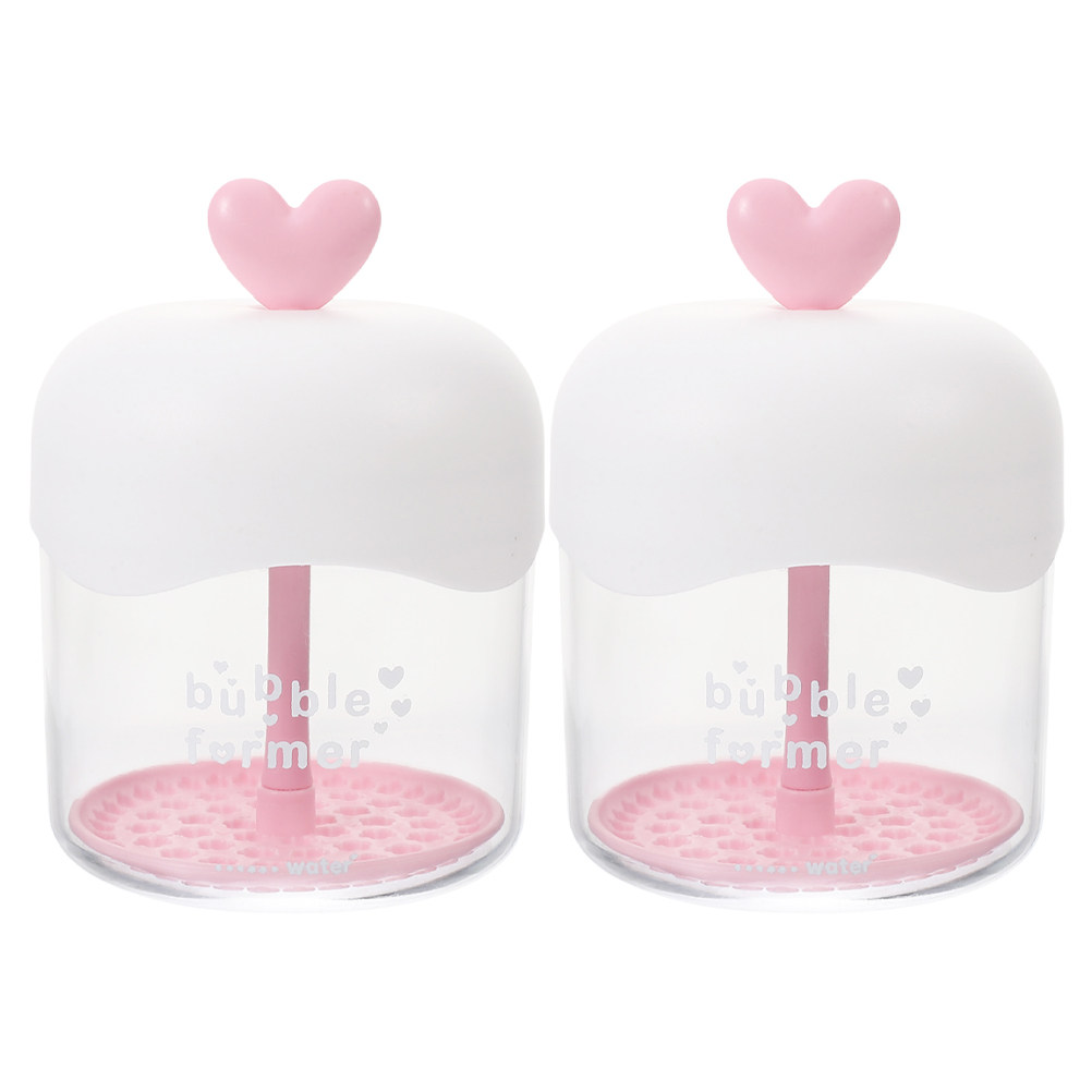 Cleanser Face - 투명한 하트 모양의 휴대용 거품 생성기