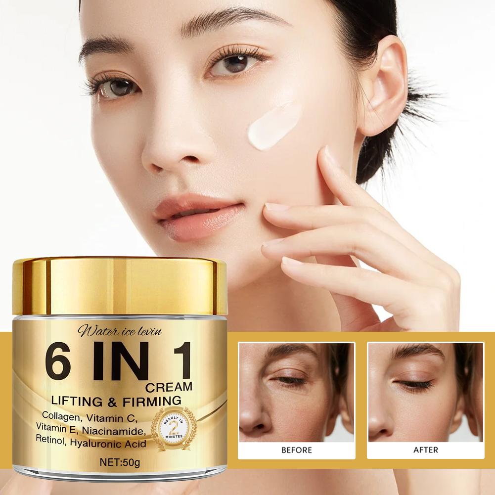 6 in 1 콜라겐 페이스 크림 리프팅 탄력 보습제 비 - Vitamin C Serum 리뷰 및 가격