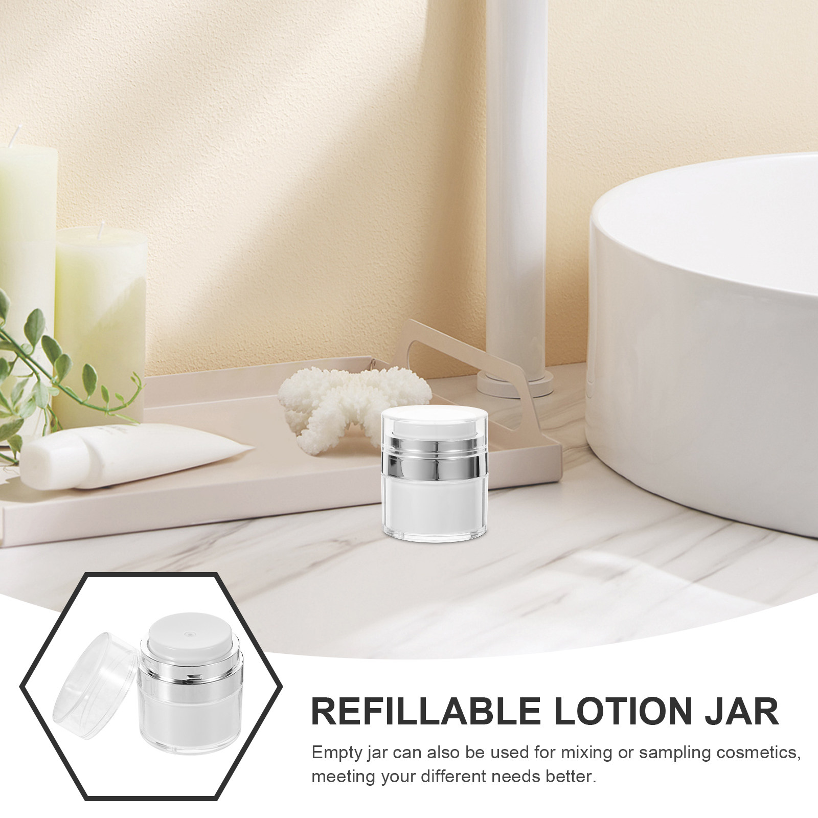 2Pcs 15Ml 빈 항아리 꽉 끼는 뚜껑이 있는 작은 - Body Lotion 리뷰 및 가격