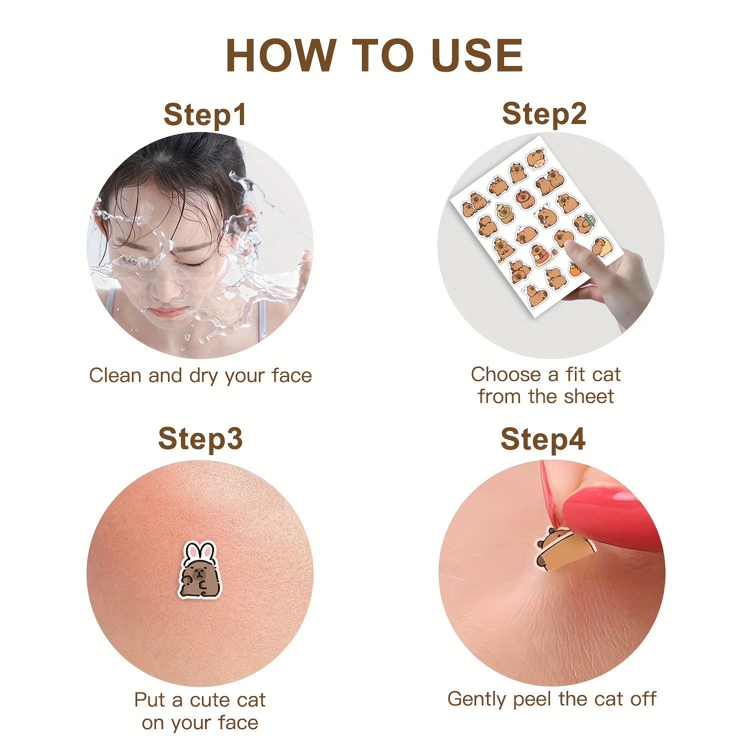 카피바라 모양의 여드름 패치, 얼굴 커버 - 무향, 파 - Face Oil 리뷰 및 가격